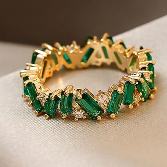 BellanBlue Jewelry - Luxe 14k Gold Plated 925 Sterling Silver Cubic Zirconia Ring